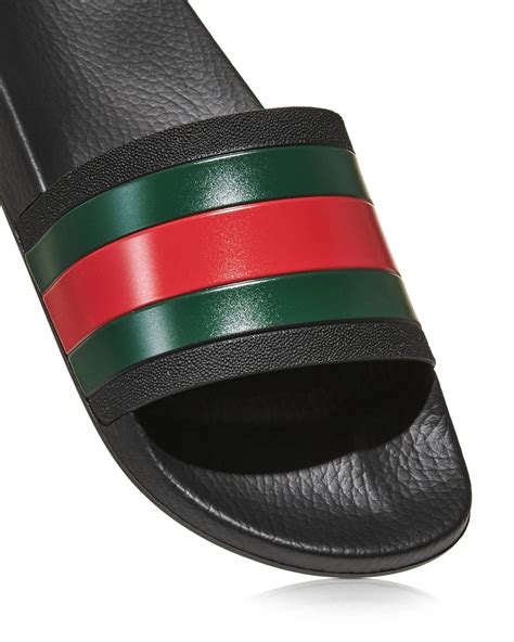 gucci crystal rubber slide|Gucci rubber pursuit g slides.